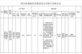 四川科瑞軟件有限責(zé)任公司資產(chǎn)出租公告